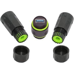 XIWAI IP68 موصل مقاوم للماء نوع USB3.0 5GBPS USB-A أنثى إلى USB-A Female MOUPLER M20 LOCKIN