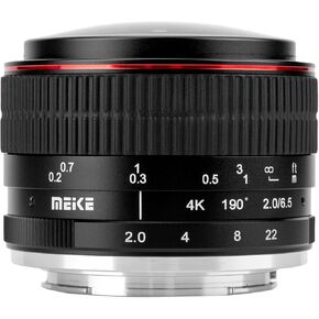 Meike 6.5mm f2.0 Ultra Wide Fisheye Lens Circular Fixed Prime Lenses for EOS-M Mirorrless Cameras M100 M10 M6 M5 M3 M2 M50 M6II M200