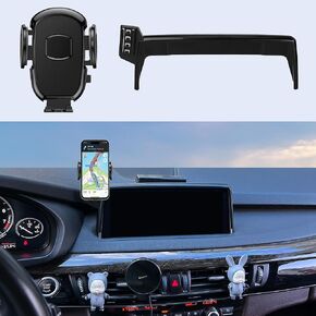 Car Phone Holder Fits for BMW X5 E70 X6 E71 E72 2008-2013 Accessories,Buckle Mount Compatible with Emergency Flashers,Fit Snugly and Easy to Install Fit for iPhone Android and All Smartphones