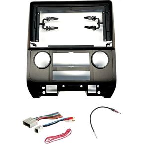 9 Inch Car Stereo Install Dash Kit, Wire Harness, and AM/FM Radio Antenna Adapter Made for 2008-2012 Ford Escape, Made for 2008-2011 Mazda Tribute, Made for 2008-2011 Mercury Mariner