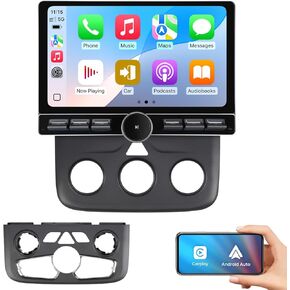 for Dodge Ram Radio 1500/2500/3500 Car Stereo 2013-2018|2019-2024 Classic | Manual/Auto AC |Wireless CarPlay Android Auto| Single Knob Keybutton Touch Screen| Android 13.0 |Steering Wheel Control
