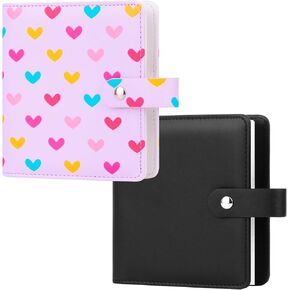 2Pcs 112 Pockets Photo Album for Fujifilm Instax Mini Camera, Photo Album for Polaroid Mini Films, Leather Cover, 2x3 Photo Album for Instax Mini 12 11 9 40 90 8 7 Evo LiPlay Instant Camera