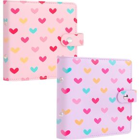 2Packs 112 Pockets Mini Photo Album for Fujifilm Instax Mini 12 11 9 90 8 7s 40,Polaroid Snap/Z2300/SocialMatic Instant Cameras & Zip Instant Printer (Pink+Purple)