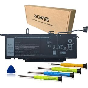 NF2MW Laptop Battery Replacement for Dell Latitude 7400 2-in-1 Latitude 9410 2-in-1 Series Notebook P110G P110G001 7146W 085XM8 08W3YY 0C76H7 C76H7 0G8F6M 7.6V 52Wh 6500mAh 4-Cell