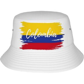 Cute Colombia Flag Bucket Hats for Women Men Packable Colombian Bucket Fisherman Hat Outdoor Summer Beach Sun Hats in Kuwait