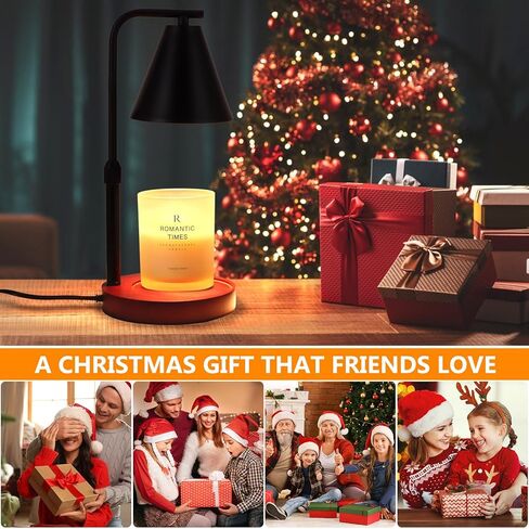 مصباح تدفئة الشموع من LemonBest - سخان مصباح شمعة مع مؤقت وخافت، سخان مصباح شمعة كهربائي لشموع الجرة وهدايا الترحيب بالمنزل الجديد وهدايا عيد ميلاد للنساء (ذهبي فاتح) in Kuwait