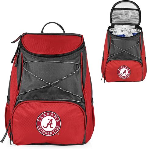 PICNIC TIME NCAA PTX Backpack Cooler, Black with Gray Accents, One Size in Saudi Arabia