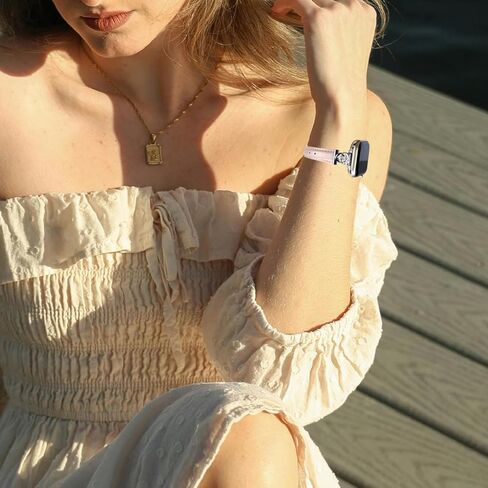 شريط ساعة جلد حمراء نحيف متوافق مع Apple Watch 38 مم/40 مم/41 مم/42 مم/44 مم/45 مم/49 مم ، لسلسلة iWatch 10/9/8/7/6/5/4/3/2/1 SE/Ultra ، in Kuwait