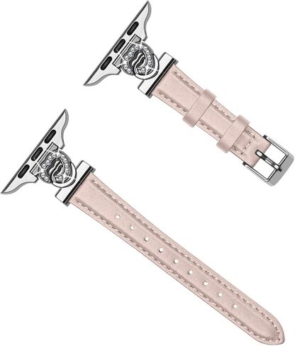 شريط ساعة جلد حمراء نحيف متوافق مع Apple Watch 38 مم/40 مم/41 مم/42 مم/44 مم/45 مم/49 مم ، لسلسلة iWatch 10/9/8/7/6/5/4/3/2/1 SE/Ultra ، in Kuwait