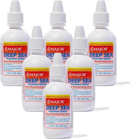 Deep Sea Saline Nasal Spray Generic for Ocean Nasal Moisturizing Spray 1.5 oz per Bottle Pack of 12 Bottles in Kuwait