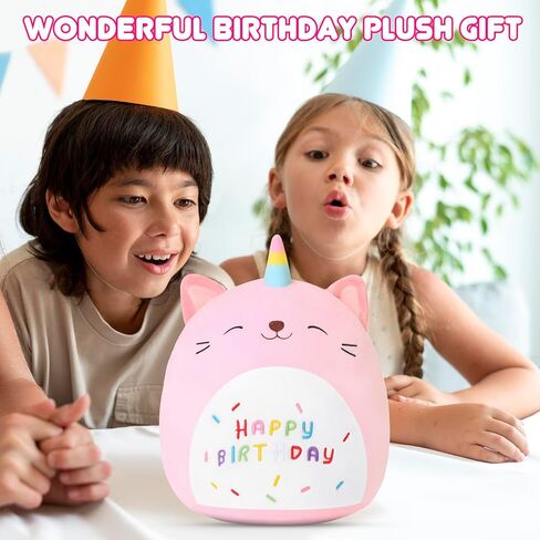 SQEQE Unicorn Cat Plush Kawaii Birthday Cat Plushies Pillow Cat Stuffed Animal Toy Soft Plushie Doll Gifts for Kids Decor(Caticorn, 8 Inch) in Kuwait