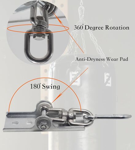 Upgraded 360° Swivel Heavy Bag Mount for Punching Bag Hanger. Heavy Bag Hanger for Yoga, Gym, Swing Chairs, and Hammocks Heavy Bag Mount. Punching Bag Hanger, Box Bag Hanger for Hanging Heavy Bag. in Kuwait