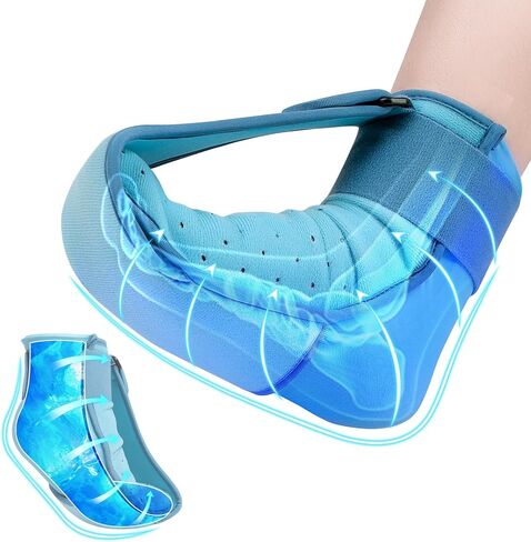 Plantar Fasciitis Relief Night Splint, Foot Ice Pack Wrap Plantar Fasciitis Brace for Men Women,Ankle Ice Pack for Achilles Tendonitis Heel Spur Foot Pain in Saudi Arabia