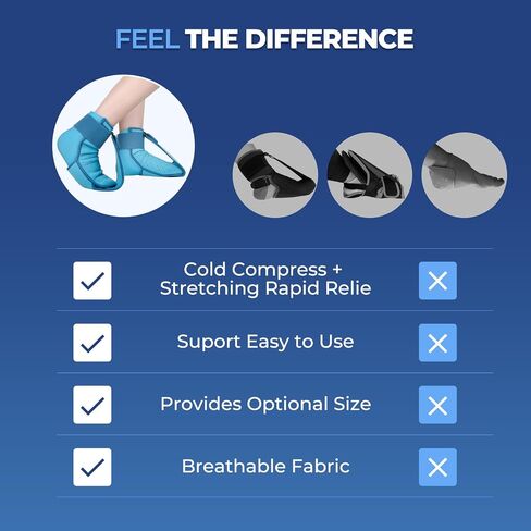 Plantar Fasciitis Relief Night Splint, Foot Ice Pack Wrap Plantar Fasciitis Brace for Men Women,Ankle Ice Pack for Achilles Tendonitis Heel Spur Foot Pain in Saudi Arabia
