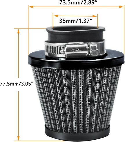 مجموعة خط وقود فلتر الهواء 35 مم لـ 110cc 125cc SSR110 SSR125 TTR90 TTR110 PW80 CRF50 CRF70 XR50 XR70 KLX110 Baja DR70 Motovox MVX70 MVX110 Tao Tao DB14 Dirt Pit Bike أربع عجلات رباعية ATV فضية in Kuwait