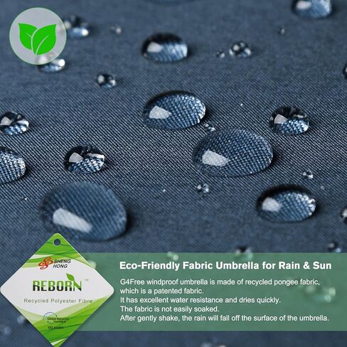 G4Free 42 Inch Windproof Travel Compact Umbrella for Rain & Sun, Double Canopy Umbrella with Reflective Strip, Automatic Open & Close Folding Umbrella with Cover Bag for Women Men in Kuwait