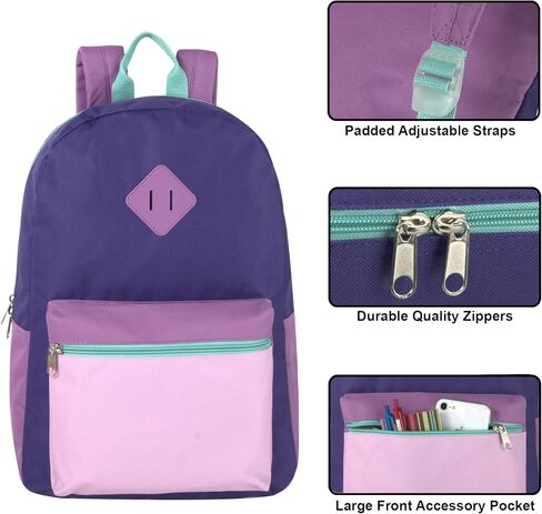 Trail maker Wholesale Two Tone Backpacks in Bulk 24 Pack for College, Homeless Adults for Nonprofit with Adjustable Padded Straps in Saudi Arabia