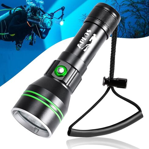 APLOS AP20 Scuba Dive Light - 2000 Lumens Scuba Diving Flashlight, IPX8 Waterproof Underwater Torch with Rechargeable Battery and Charger in Kuwait