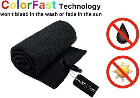Wolf Golf Towels - Golfhub Golf Towel - Golf Accessories for Men - Golf Gifts for Men - Embroidered Funny Golf Towel in Kuwait