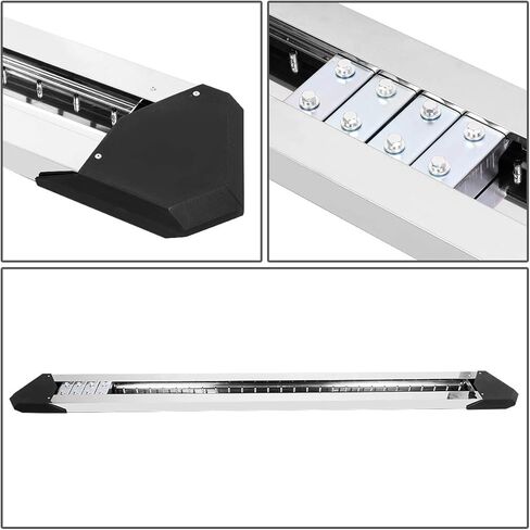 J2 Engineering J2-STEPB-ZTL-8260-SS 10 Inches Side Step Bar Running Boards Compatible with 07-19 Silverado/Sierra Extended Cab, Metallic/Black in Kuwait