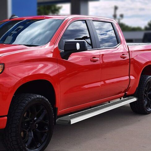 J2 Engineering J2-STEPB-ZTL-8260-SS 10 Inches Side Step Bar Running Boards Compatible with 07-19 Silverado/Sierra Extended Cab, Metallic/Black in Kuwait