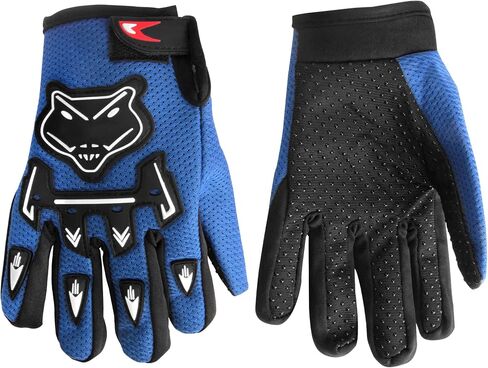 Kids Dirt Bike Gloves, Kids & Youth Power Sports Riding Gloves for Motorcycle, BMX, Mountain Bike, ATV, Full Finger Children Gloves for Outdoor Sports Cycling Camping Fishing in Kuwait