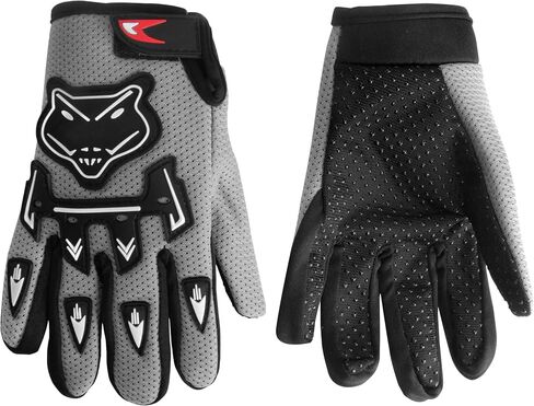 Kids Dirt Bike Gloves, Kids & Youth Power Sports Riding Gloves for Motorcycle, BMX, Mountain Bike, ATV, Full Finger Children Gloves for Outdoor Sports Cycling Camping Fishing in Kuwait