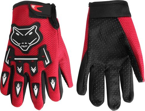 Kids Dirt Bike Gloves, Kids & Youth Power Sports Riding Gloves for Motorcycle, BMX, Mountain Bike, ATV, Full Finger Children Gloves for Outdoor Sports Cycling Camping Fishing in Kuwait