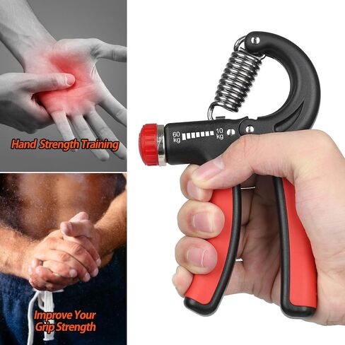 NIYIKOW Grip Strength Trainer, Hand Grip Strengthener, Adjustable Resistance 22-132Lbs (10-60kg), Forearm Strengthener, Perfect for Musicians Athletes in Kuwait