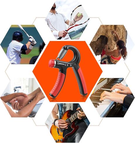 NIYIKOW Grip Strength Trainer, Hand Grip Strengthener, Adjustable Resistance 22-132Lbs (10-60kg), Forearm Strengthener, Perfect for Musicians Athletes in Kuwait