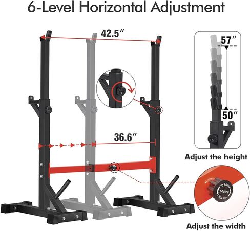 BangTong&Li Squat Rack Stand,Barbell Rack,Bench Press Rack Stand Home Gym Adjustable Weight Rack 550Lbs in Kuwait