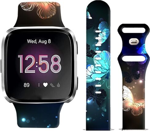 Watch Bands Compatible for Versa 2/Versa, Soft Silicone Cute Fadeless Sport Strap Replacement for Women Men in Kuwait