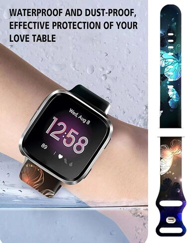 Watch Bands Compatible for Versa 2/Versa, Soft Silicone Cute Fadeless Sport Strap Replacement for Women Men in Kuwait