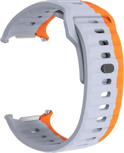 Sport Bands Compatible with Samsung Galaxy Watch Ultra Band 47mm,Soft Silicone Waterproof Strap for Galaxy Watch Ultra Breathable Bands Men Women (Gray/Orange, Galaxy Ultra 47mm) in Saudi Arabia