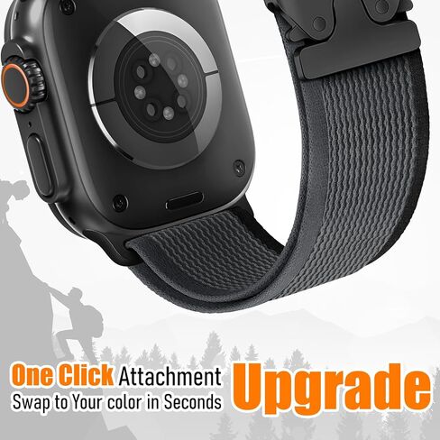 Trail Loop Band for Apple Watch Ultra/2 Bands 49mm 46mm 45mm 44mm 42mm 41mm 40mm 38mm Men Women,Braided Elastic Weave Nylon Sport Strap Soft Fabric Wristband for iWatch Series 10 9 8 7 6 5 4 3 SE 2nd in Saudi Arabia