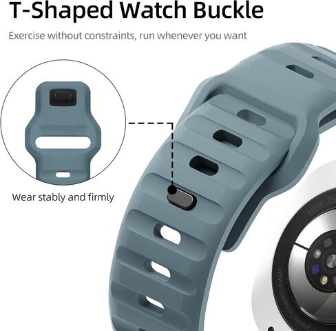 Sport Bands Compatible with Samsung Galaxy Watch Ultra Band 47mm,Soft Silicone Waterproof Strap for Galaxy Watch Ultra Breathable Bands Men Women (Gray/Orange, Galaxy Ultra 47mm) in Saudi Arabia