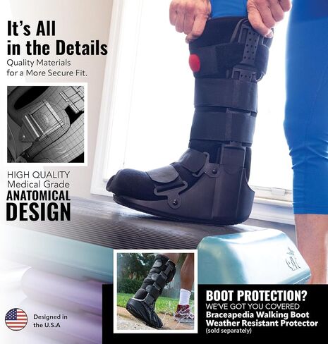 Rapid Recover Walking Boot – Medical-Grade Foot & Ankle Support with Adjustable Air Pump, Post-Op and Injury Recovery, Medium in Kuwait