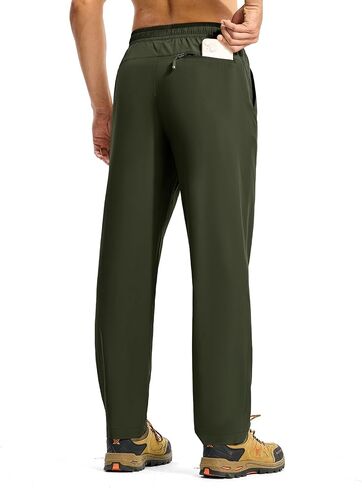 TBMPOY Mens Hiking Pants Lightweight Quick Dry 3 Pockets Travel Fishing Water-Resistant Athletic Workout Sweatpants in Saudi Arabia