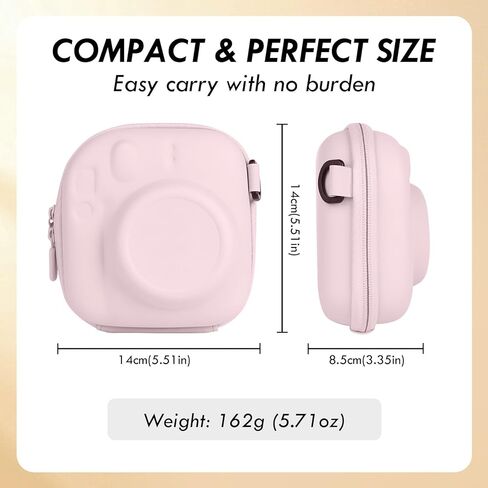 حالة تخزين EVA الصلبة متوافقة على نطاق واسع مع Fujifilm Instax Mini 12/11/9/8/99/90/40 ، حالة حماية فورية للكاميرا مع حزام قابل للتعديل - النعناع الأخضر in Kuwait