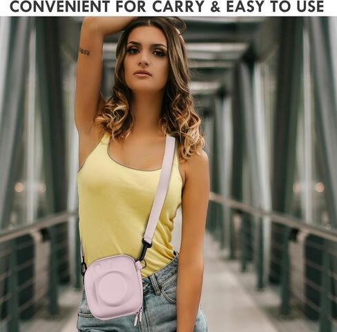 حالة تخزين EVA الصلبة متوافقة على نطاق واسع مع Fujifilm Instax Mini 12/11/9/8/99/90/40 ، حالة حماية فورية للكاميرا مع حزام قابل للتعديل - النعناع الأخضر in Kuwait