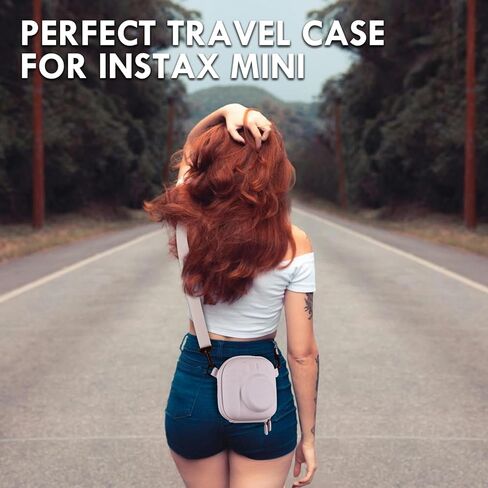 حالة تخزين EVA الصلبة متوافقة على نطاق واسع مع Fujifilm Instax Mini 12/11/9/8/99/90/40 ، حالة حماية فورية للكاميرا مع حزام قابل للتعديل - النعناع الأخضر in Kuwait