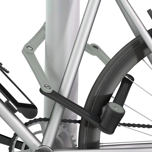 BIGLUFU Bike Lock Bicycle Scooter Motorcycle Folding Locks with 4Keys, Fold Chain Heavy Duty Alloy Steel Foldable Lock with Mounting Bracket 2pc Straps, 86cm/34 Unfolding, 1.92 lbs in Kuwait