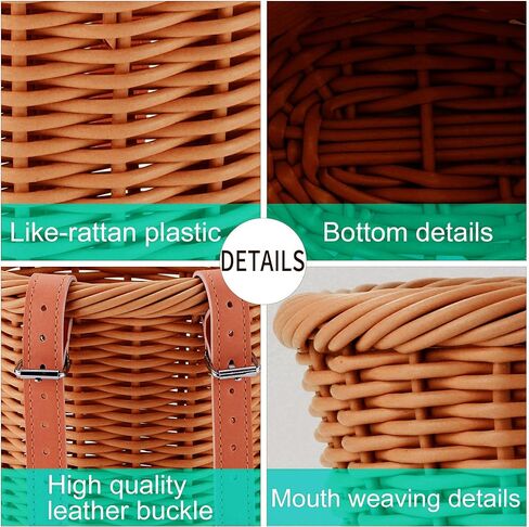 سلة دراجة للأطفال، سلة دراجة أمامية منسوجة من الخيزران للأولاد والبنات، سلة مقود صغيرة لدراجة الأطفال أو السكوتر in Kuwait