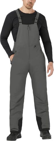 WULFUL Mens Insulated Snow Bibs Waterproof Winter Ski Pants Snowboarding Overalls in Kuwait