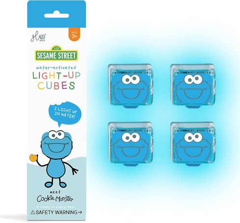 Glo Pals x Sesame Street Abby Cadabby Water-Activated Bath Toy with 6 Reusable Light-Up Cubes for Sensory Play in Saudi Arabia
