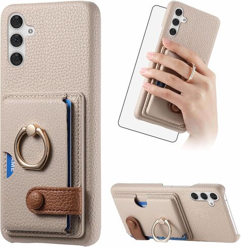 Asuwish Phone Case for Samsung Galaxy A54 5G Wallet Cover with Screen Protector and Thin Slim Ring Stand Credit Card Holder Leather Cell Accessories A545G A 54 54A 4G G5 SM A546U Women Men Blue in Saudi Arabia