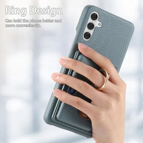 Asuwish Phone Case for Samsung Galaxy A54 5G Wallet Cover with Screen Protector and Thin Slim Ring Stand Credit Card Holder Leather Cell Accessories A545G A 54 54A 4G G5 SM A546U Women Men Blue in Saudi Arabia