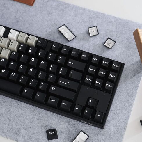 White Black Gradient Keycaps Set Cherry Profile Doubleshot Custom Keycaps 121 Keys for 61 64 87 104 108 Cherry MX Switches Mechanical Keyboards in Saudi Arabia