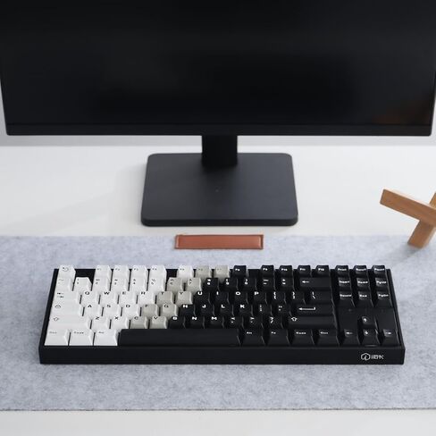 White Black Gradient Keycaps Set Cherry Profile Doubleshot Custom Keycaps 121 Keys for 61 64 87 104 108 Cherry MX Switches Mechanical Keyboards in Saudi Arabia