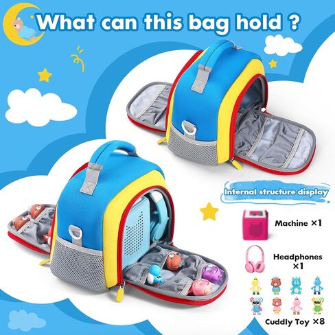 Portable Travel Organizer Carrying Case Compatible with Toniebox Audio Player, Tonies Figures, Headphones and Charging Station, Storage Carrier Bag for Toniebox Starter Kit (Blue) in Saudi Arabia
